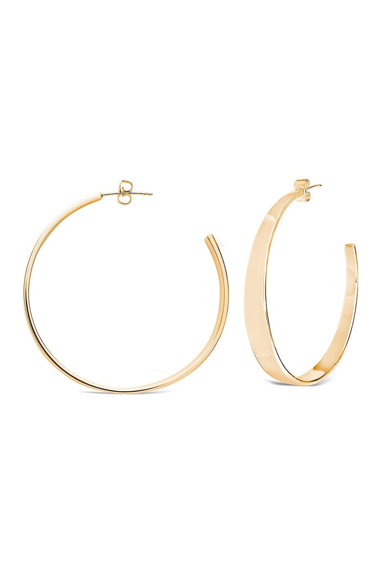 Graduated Hoop Earrings, Alternate, color, GOLD