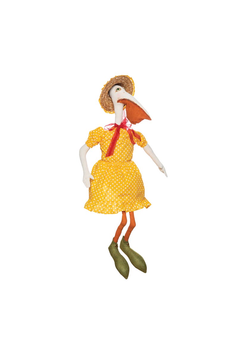 Mindy Pelican Joe Spencer Gathered Traditions Figurine, Alternate, color, Yellow