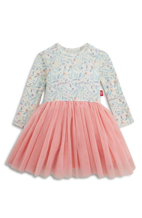 Kids' Floral Waffle Knit Tutu Dress