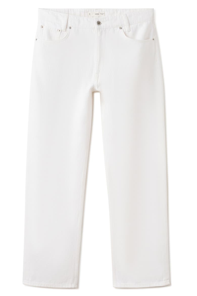 Relaxed Straight Leg Jeans, Alternate, color, OFF WHITE