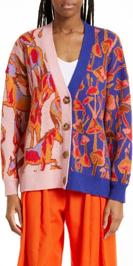 FARM Rio Mushrooms Mixed Pattern Cardigan | Nordstromrack