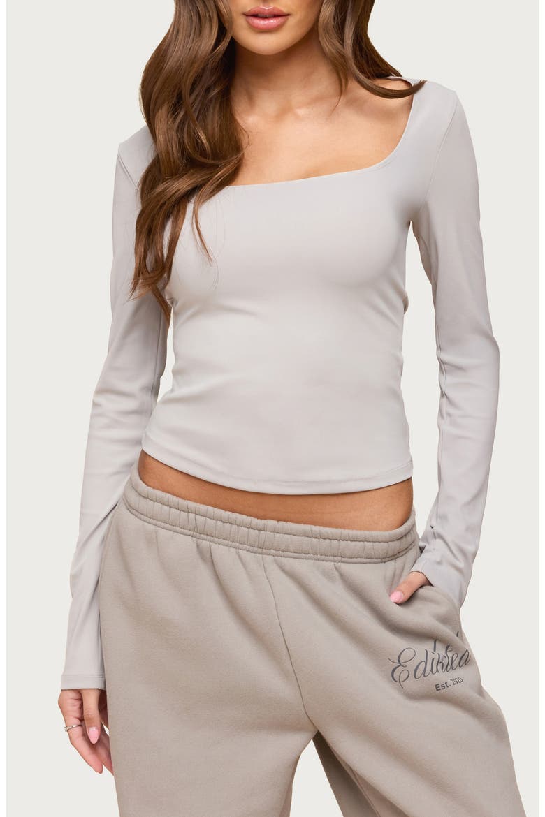 Hayden Long Sleeve Top, Main, color, LIGHT-GRAY