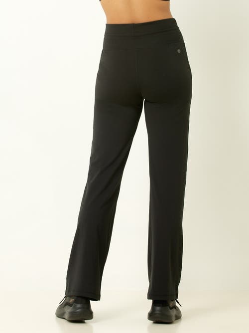 Single Stitch Sueded Boot Leg Pant In Black