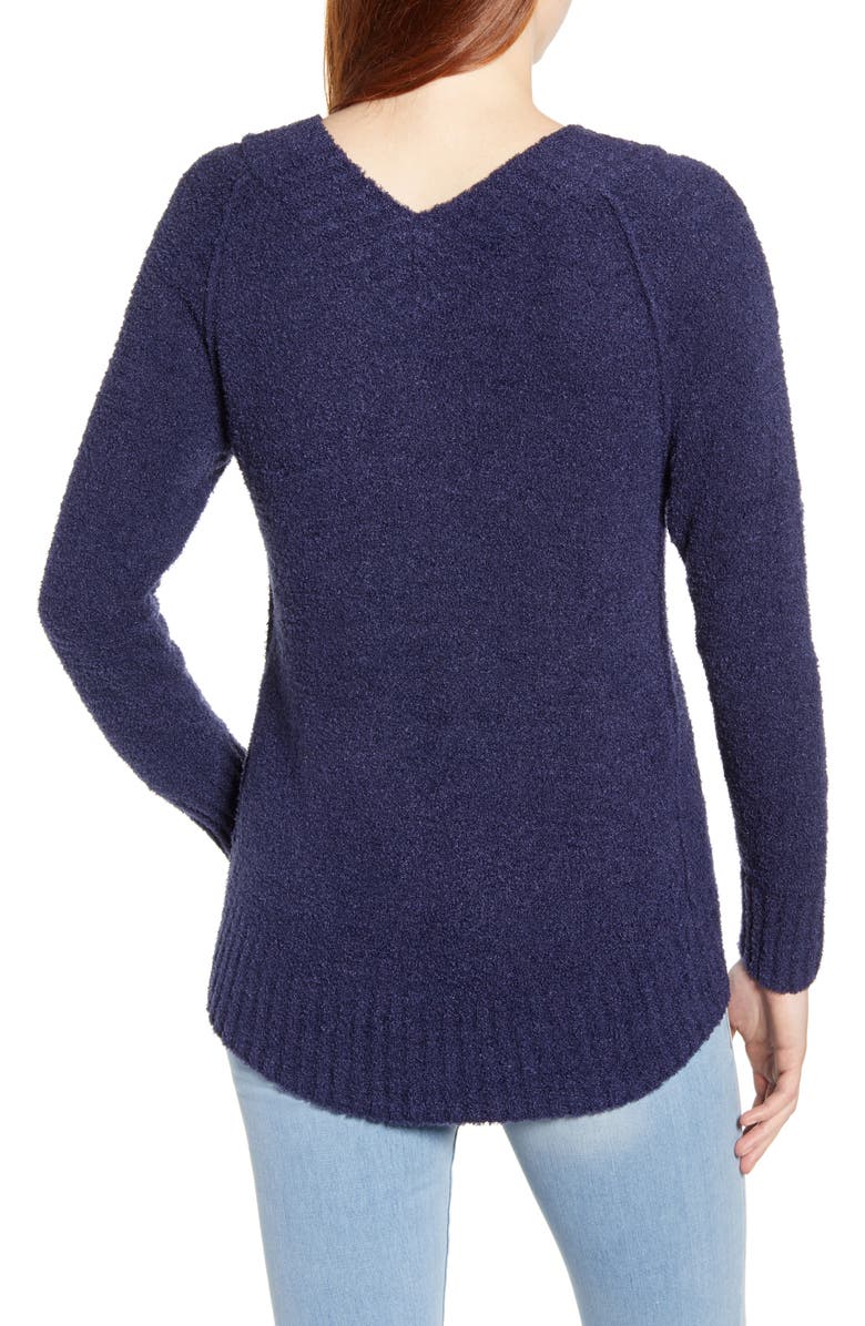 Caslon<sup>®</sup> Plushy Double V-Neck Pullover, Alternate, color, 