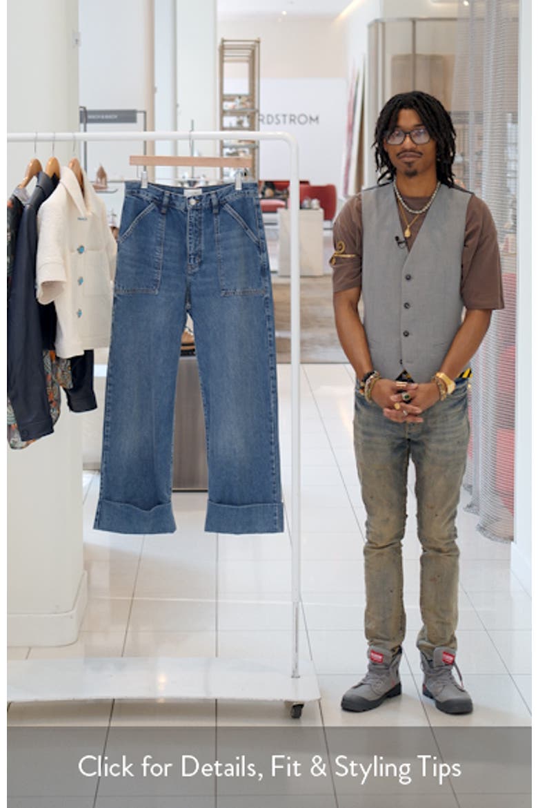 The Utility Cuff Wide Leg Jeans video