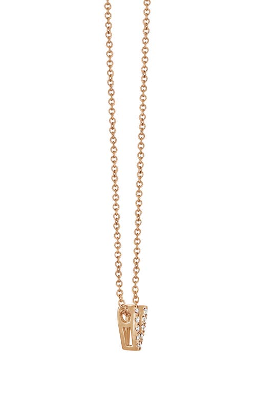 Bony Levy Diamond Pavé Initial Pendant Necklace In 18k Rose Gold - V