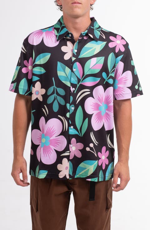 Aqua Terra Performance Short Sleeve Button-Up Shirt