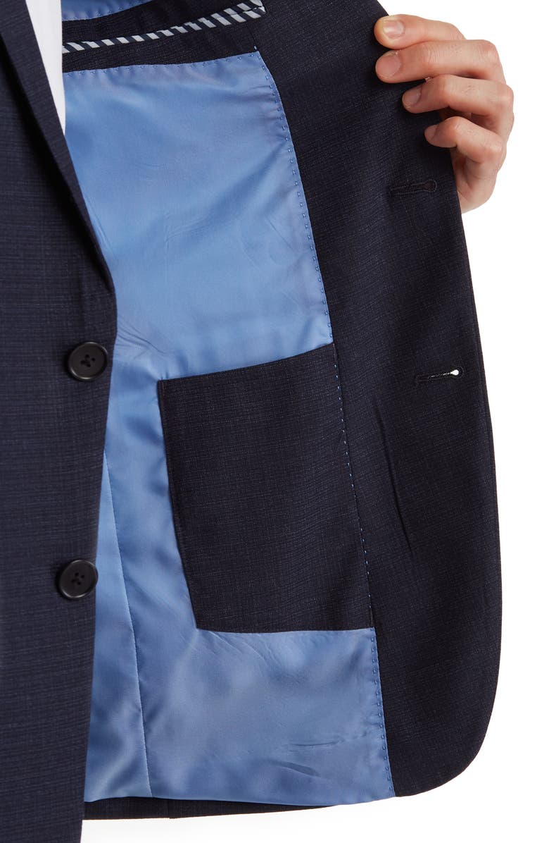Original Penguin Navy Textured Wool Blend Suit Jacket, Alternate, color, 