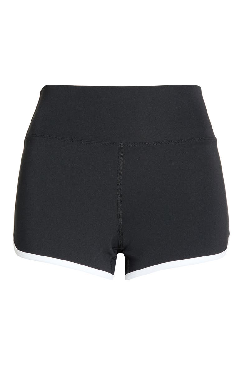 Sporty Short Shorts, Alternate, color, BLACK/WHITE