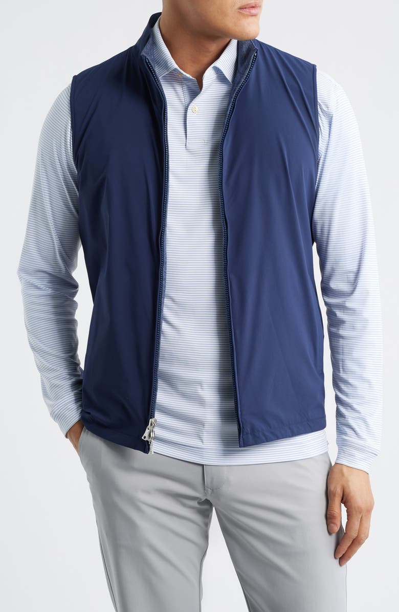 Peter Millar Reversible Water Resistant Vest, Main, color, Navy