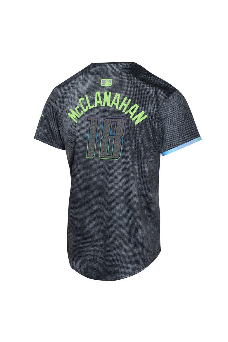 Youth Nike Shane McClanahan Charcoal Tampa Bay Rays 2024 City Connect Limited Player Jersey, Alternate, color, Charcoal