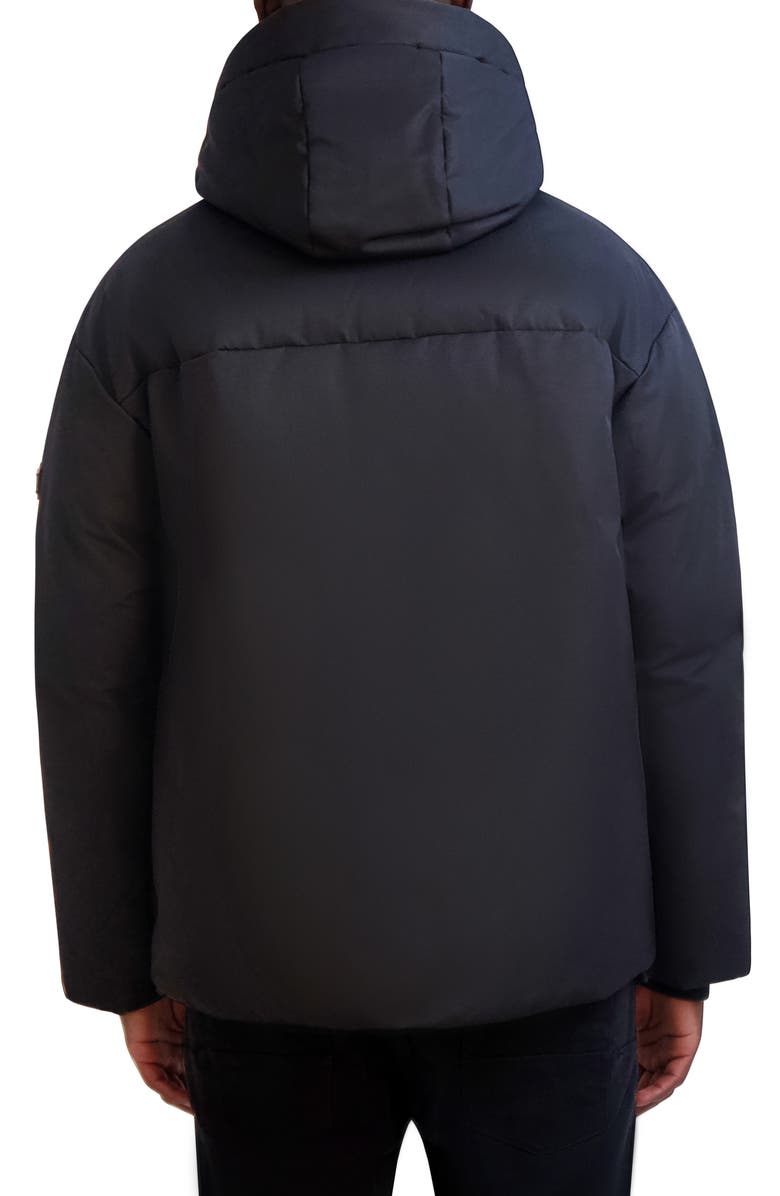 KARL LAGERFELD Hooded Puffer Jacket, Alternate, color, Black