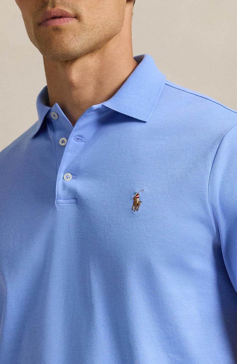 Polo Ralph Lauren Classic Fit Solid Blue Cotton Jersey Polo, Alternate, color, 