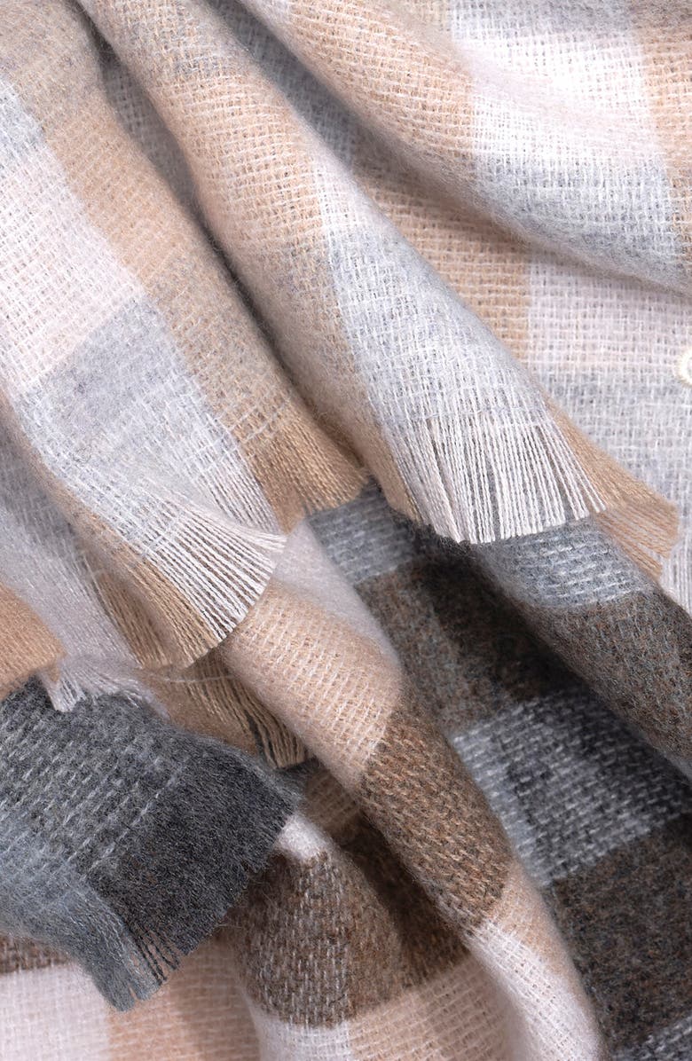 Echo Quarter Check Wrap, Alternate, color, Heather Grey