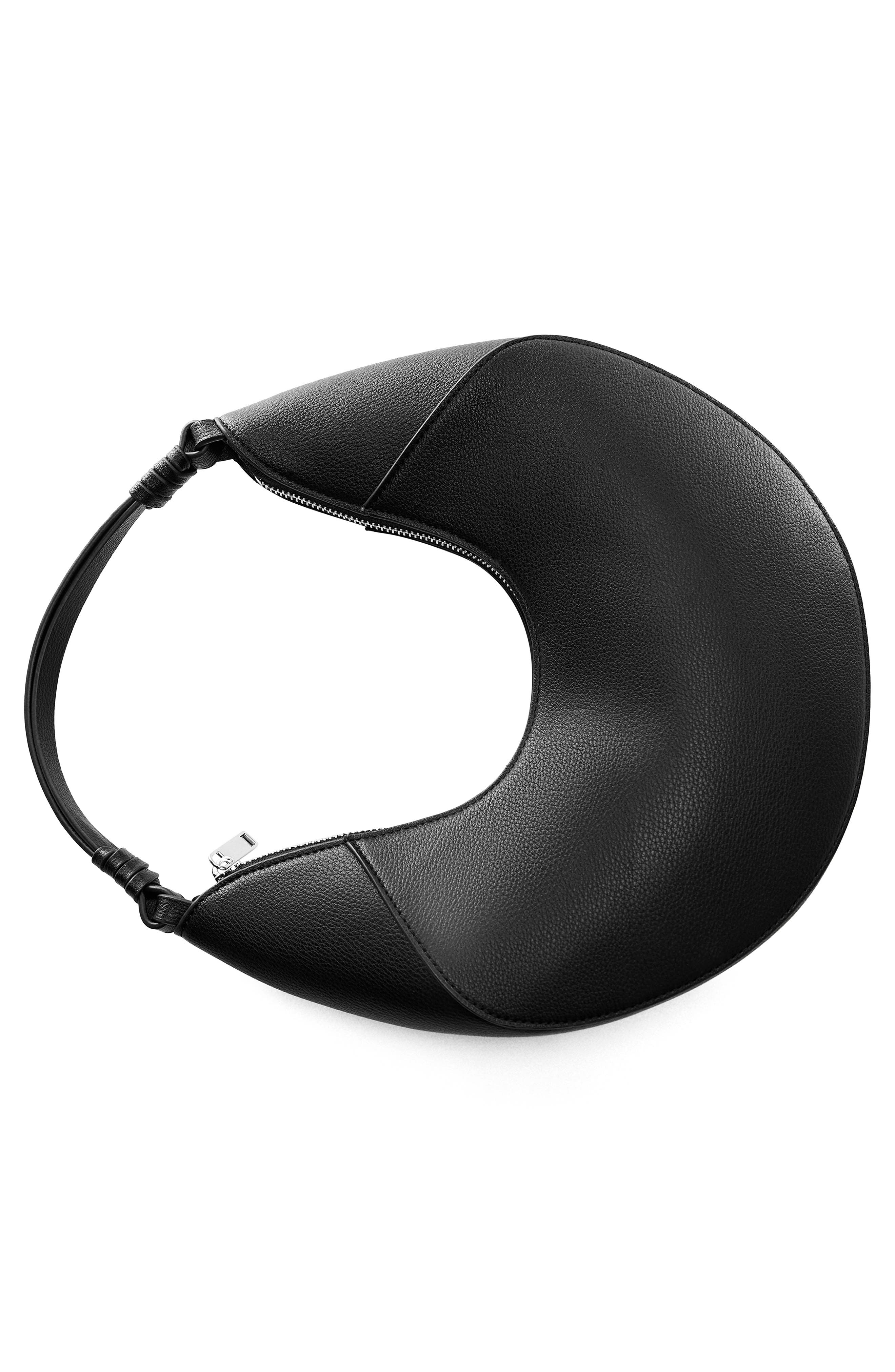 MANGO Faux Leather Hobo Bag, Alternate, color, 