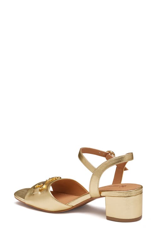 Johnston & Murphy Collection Edith Ankle Strap Sandal In Gold