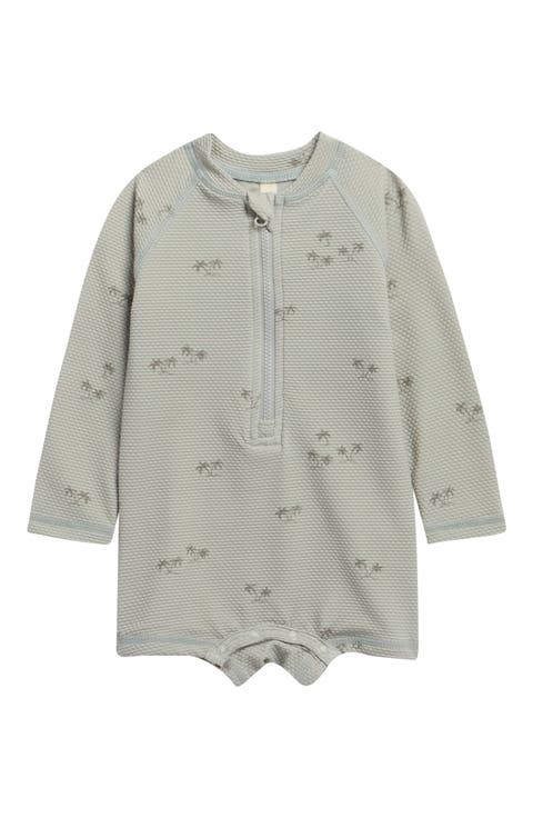 Long Sleeve UPF 50+ One-Piece Rashguard Swimsuit (Baby)