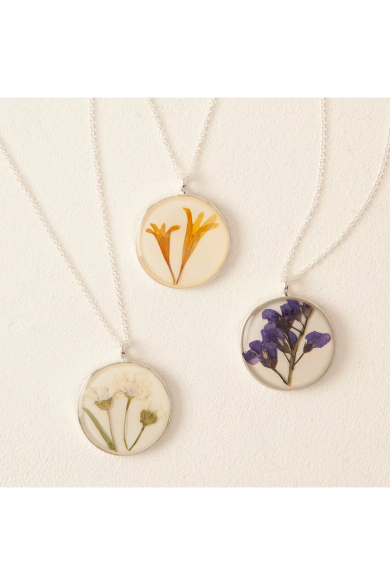 Birth Flower Necklace by Shari Dixon, Main, color, February / Iris