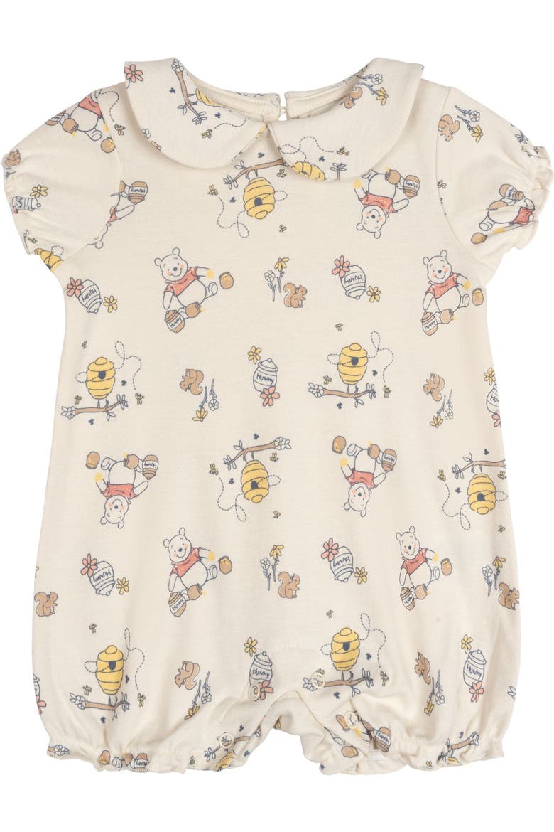 Winnie the Pooh 2-Pack One Piece Bubble Rompers, Alternate, color, Coral Ivory Pooh