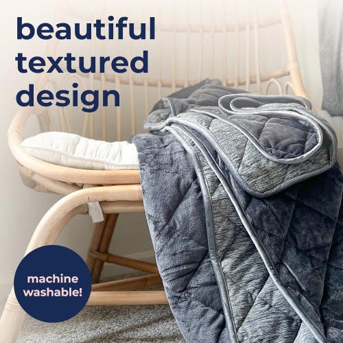 Sensory Basics Weighted Blanket, 8 Lbs, 60x88 Inch, Twin, Sensory Compression In Gray