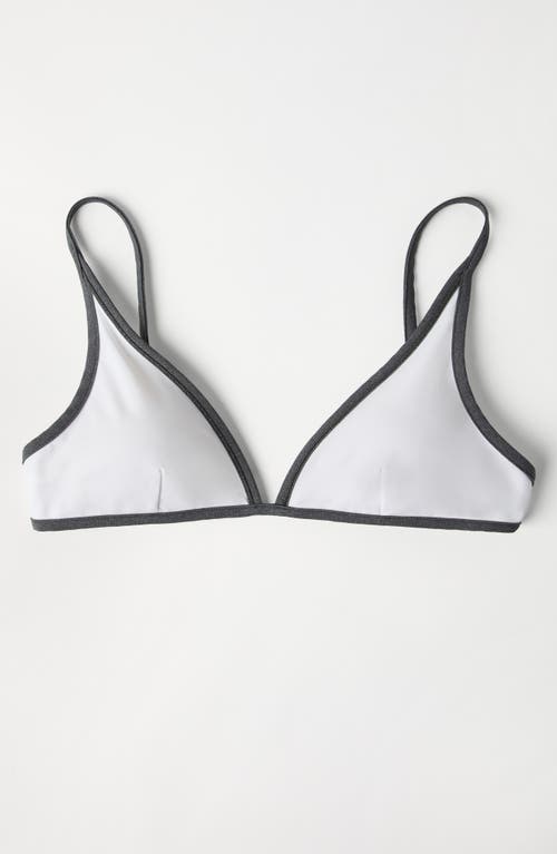 Shop Brunello Cucinelli Bikini Top With Monili In White