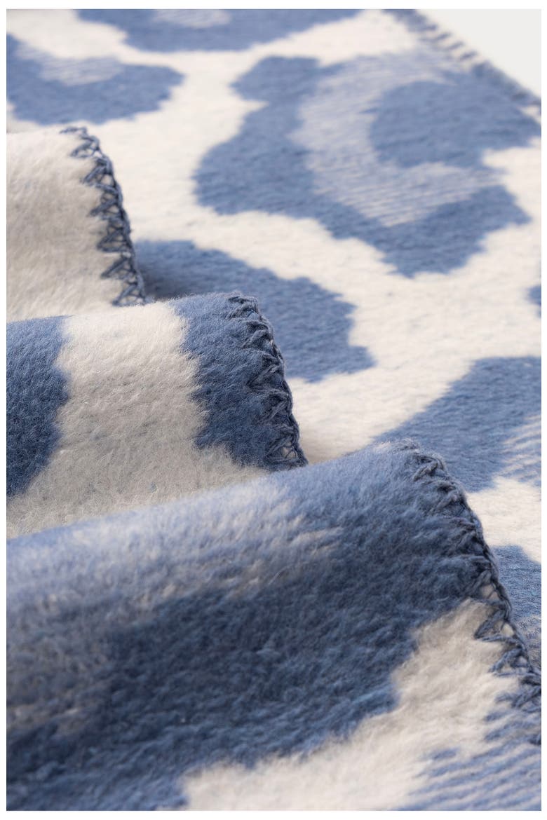 Leopard Throw Blanket, Alternate, color, BLUE