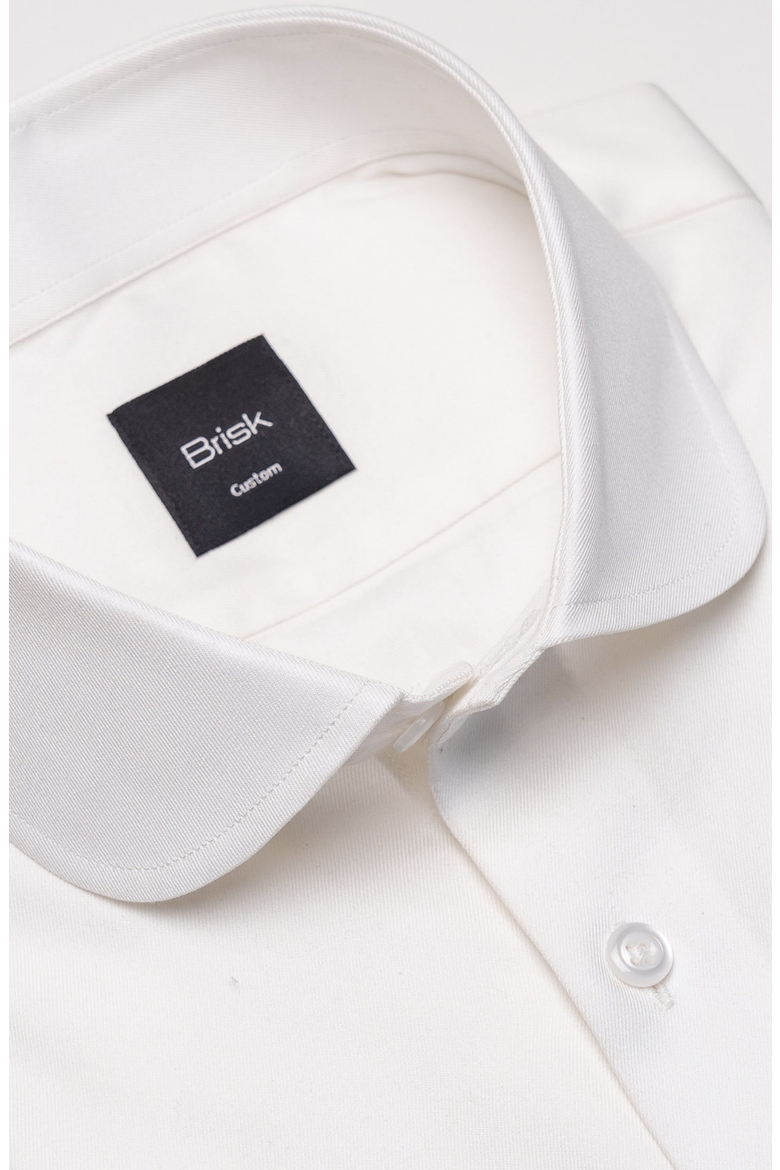 Club Collar Pima Cotton Twill Shirt, Alternate, color, Pearl White