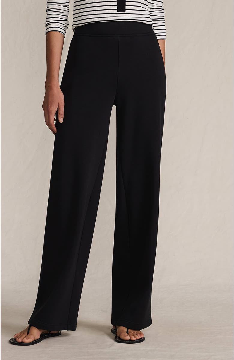 Lands' End Serious Sweats High Rise Fleece Lined Straight Leg Pants, Main, color, 