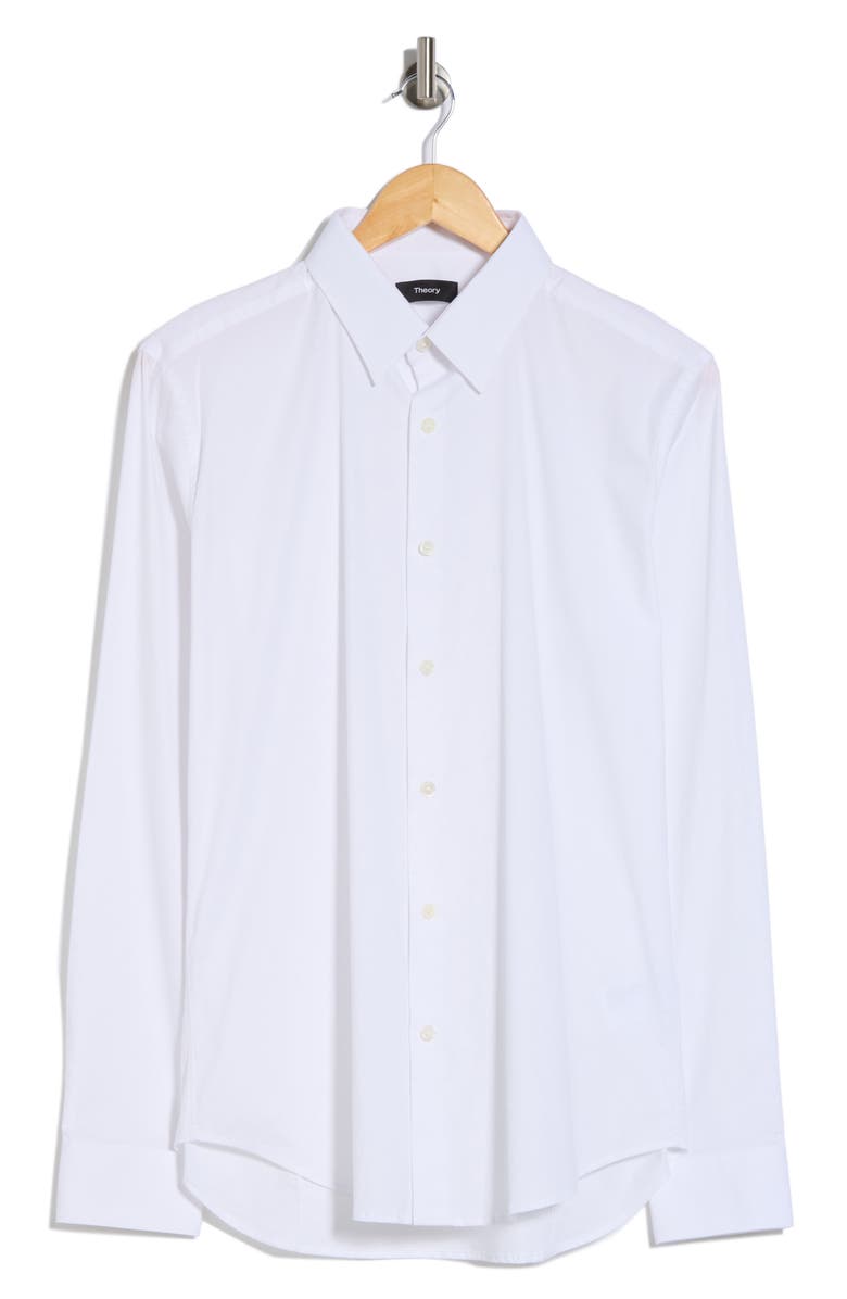 Theory Sylvain Poplin Shirt, Alternate, color, White