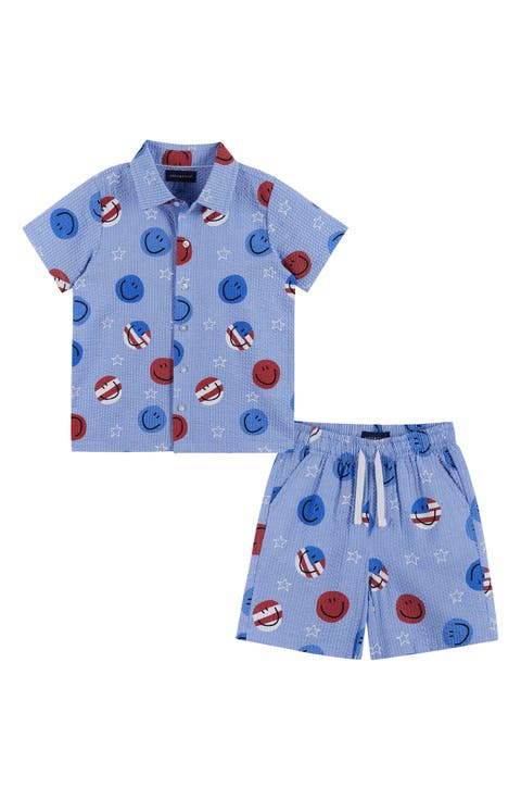 Kids' Printed Cotton Gauze Button-Up Shirt & Shorts Set (Toddler & Little Kid)