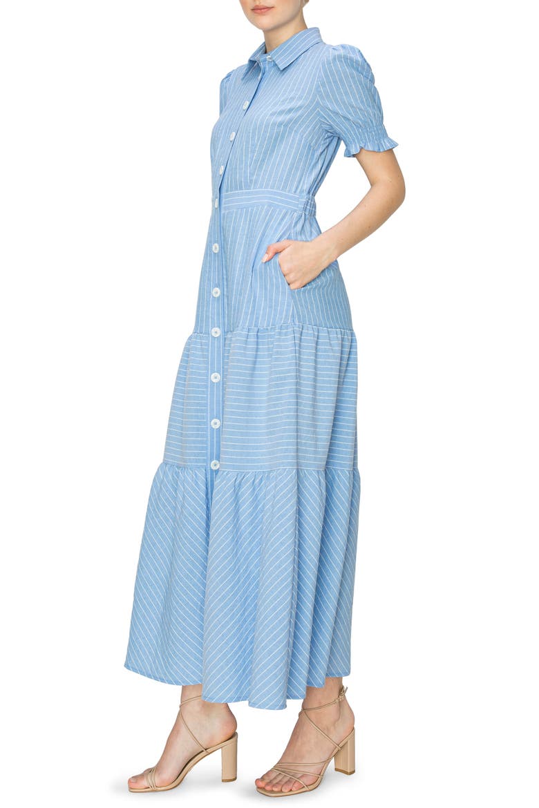Stripe Shirtdress, Alternate, color, BLUE/ WHITE STRIPE