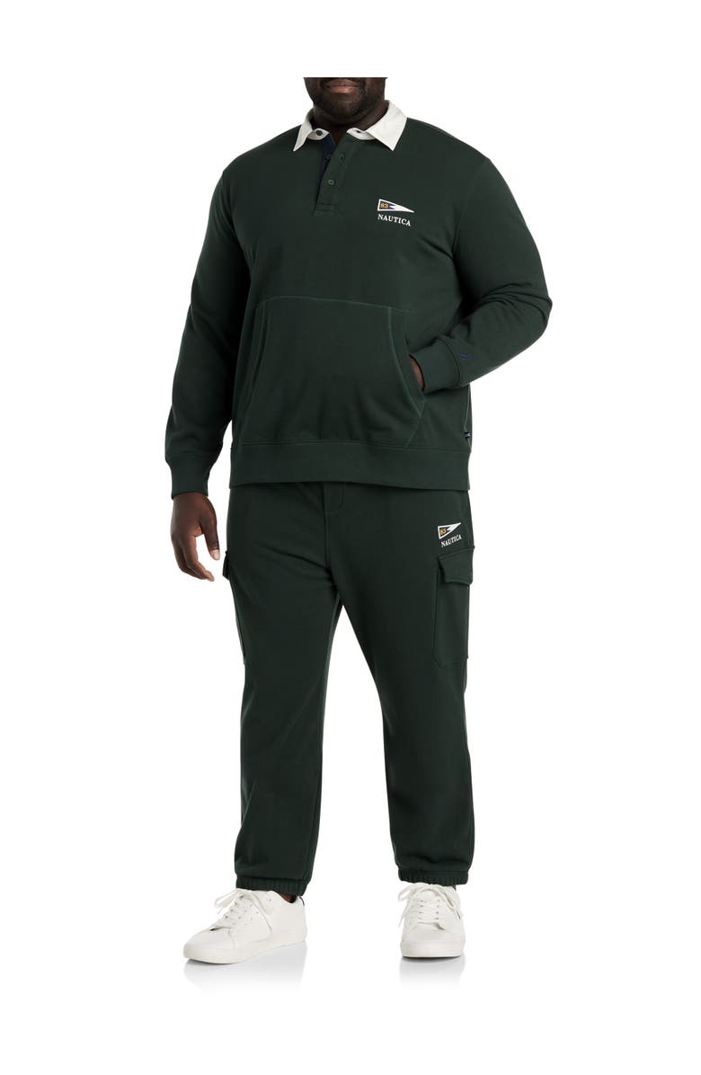 Nautica Pouch Pocket Polo Sweatshirt, Alternate, color, Kelp Seas