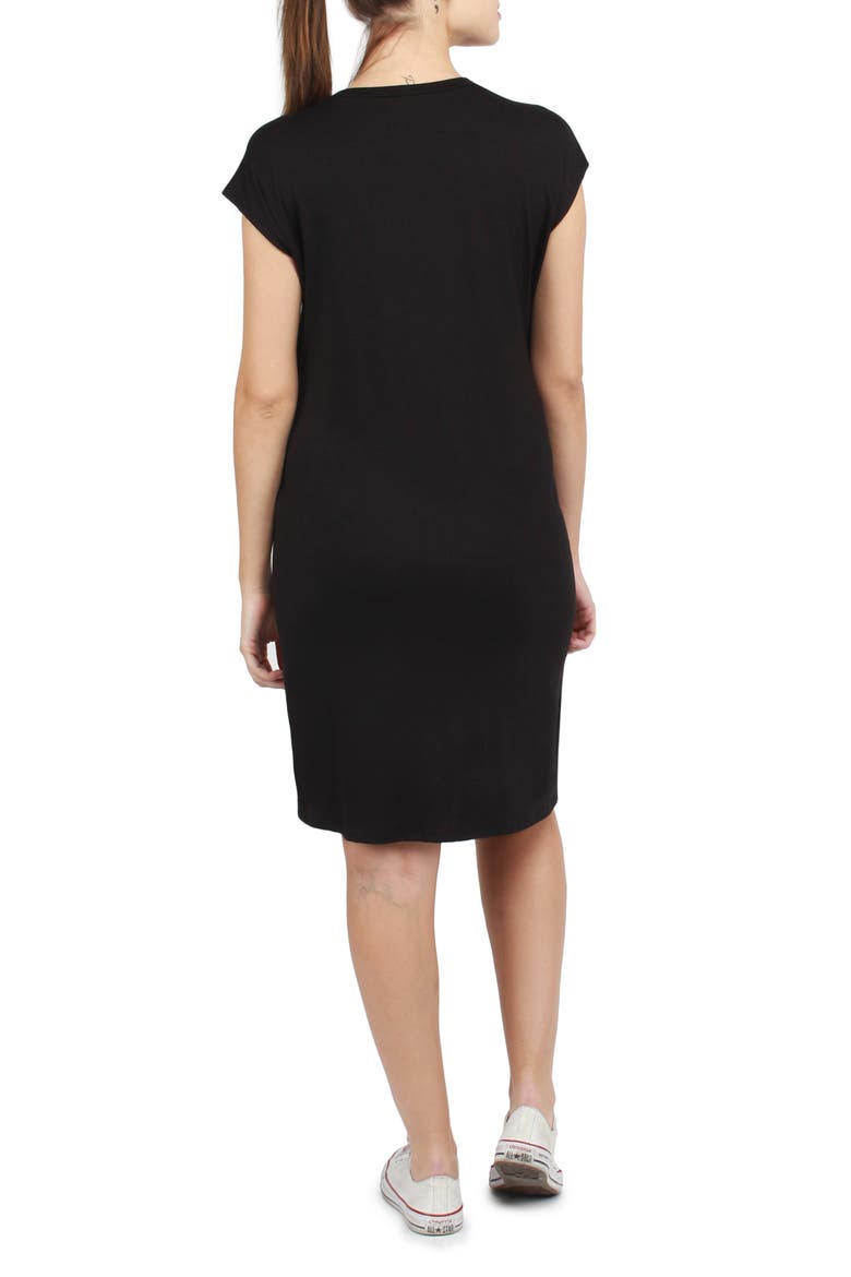 Lille Layered Maternity/Nursing Dress, Alternate, color, BLACK