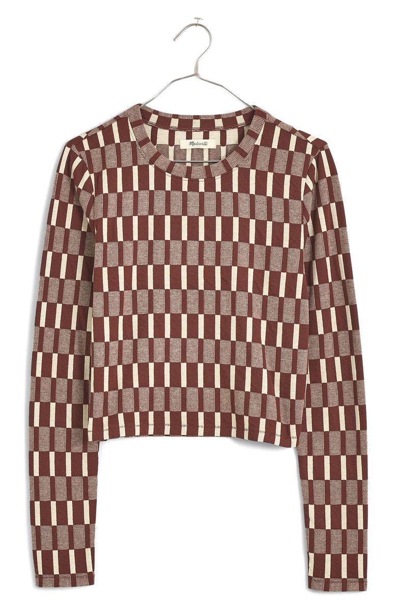 Madewell Fine Rib Long Sleeve Supercrop T-Shirt, Alternate, color,