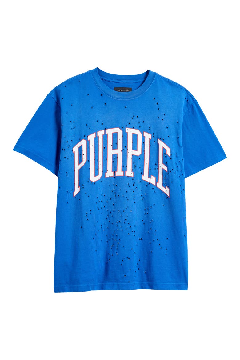 Distressed Heavyweight Cotton Graphic T-Shirt, Alternate, color, BLUE