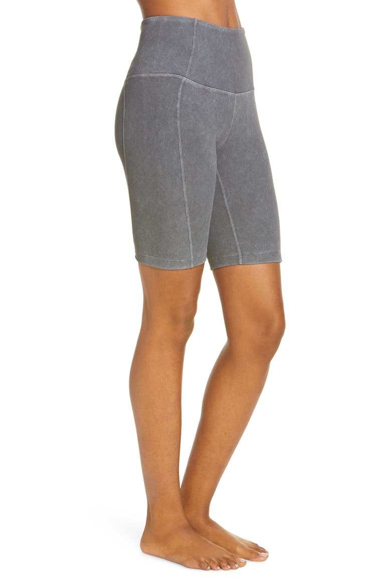 Snow Wash Rib Bike Shorts, Alternate, color, GREY FORGED