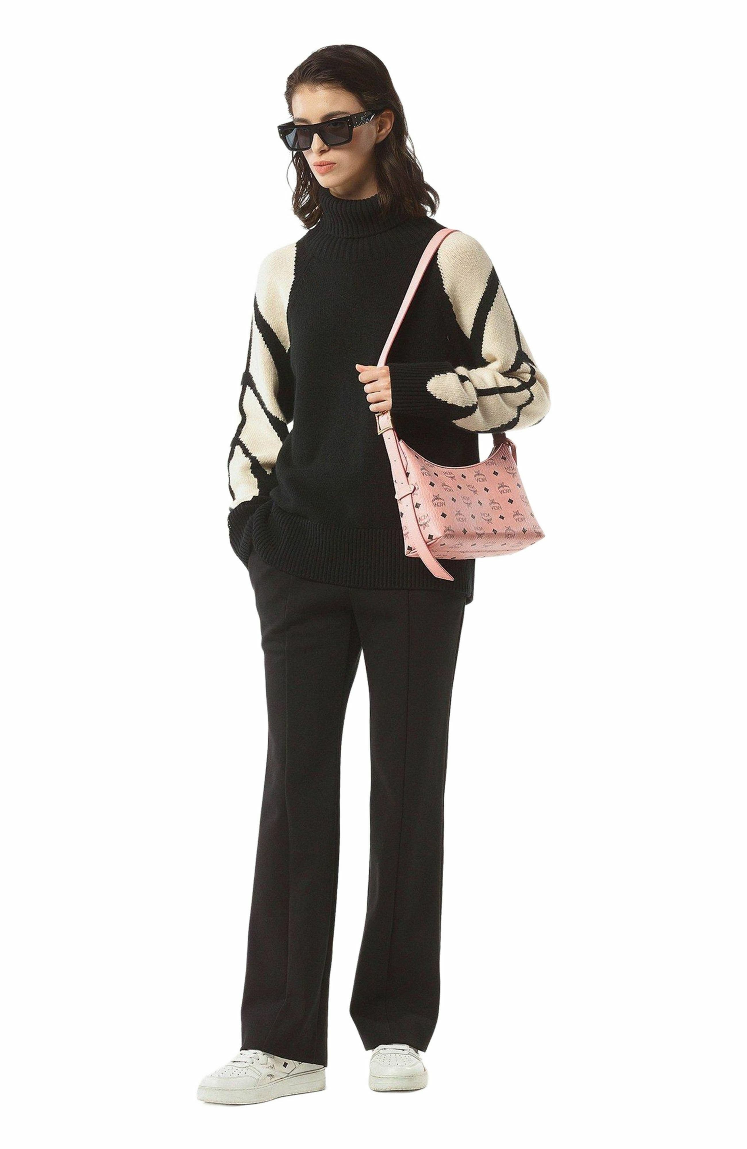 MCM Aren Hobo in Visetos, Alternate, color, Pink