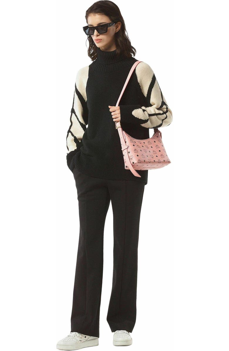 MCM Aren Hobo in Visetos, Alternate, color, Pink