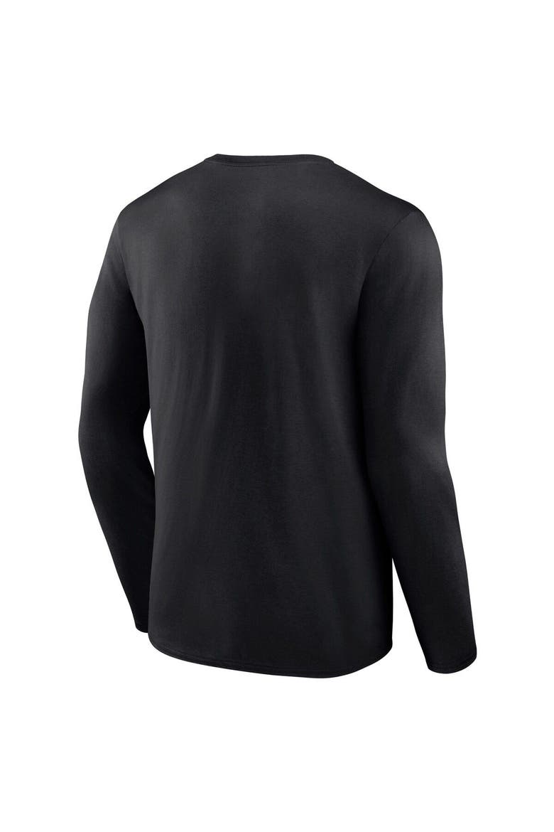 Men's Fanatics Branded Black Carolina Panthers Wordmark Go the Distance Long Sleeve T-Shirt, Alternate, color, Black