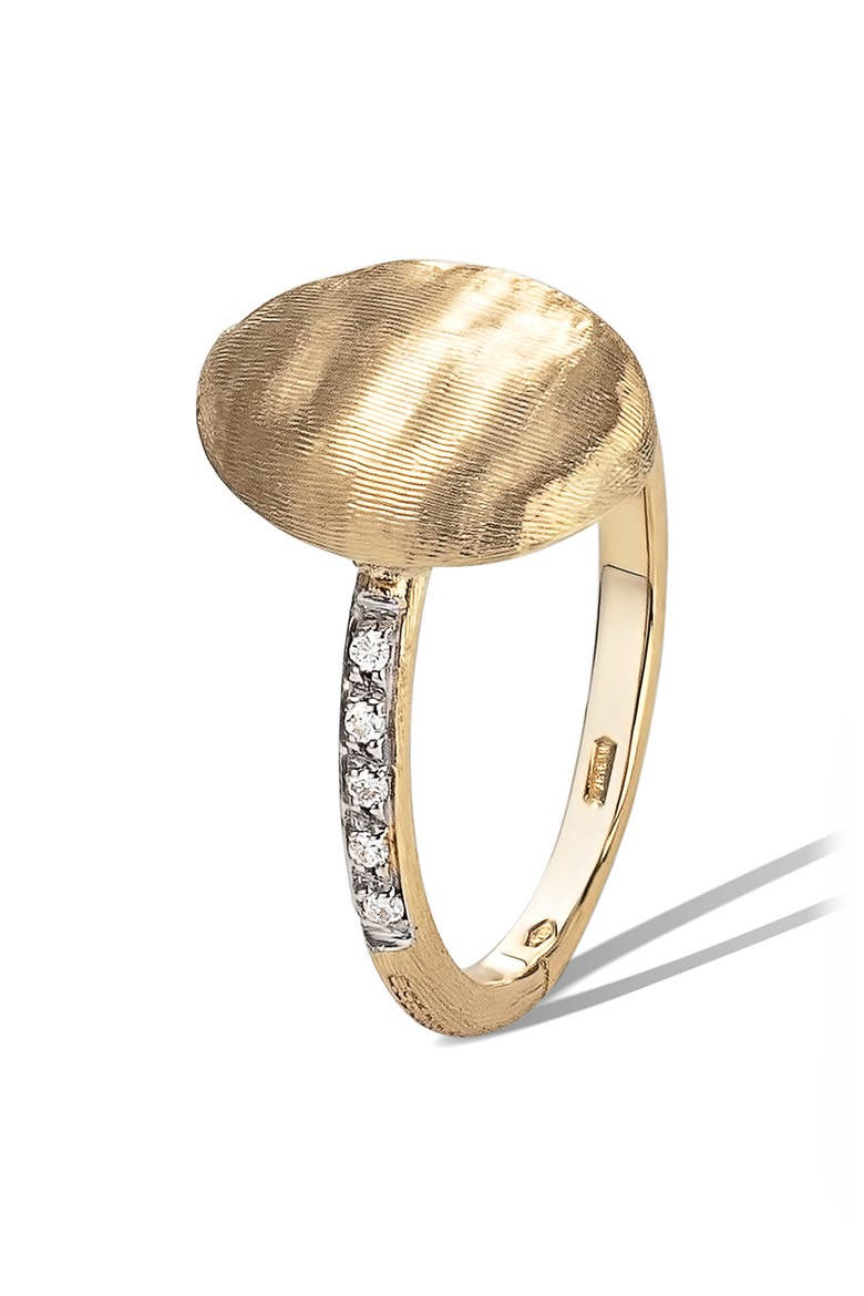 Siviglia 18K Yellow & White Gold Diamond North South Ring, Main, color, YELLOW/ WHITE GOLD