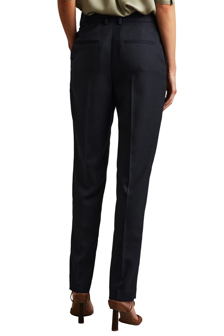 Hallie Straight Leg Wool Blend Pants, Alternate, color, NAVY