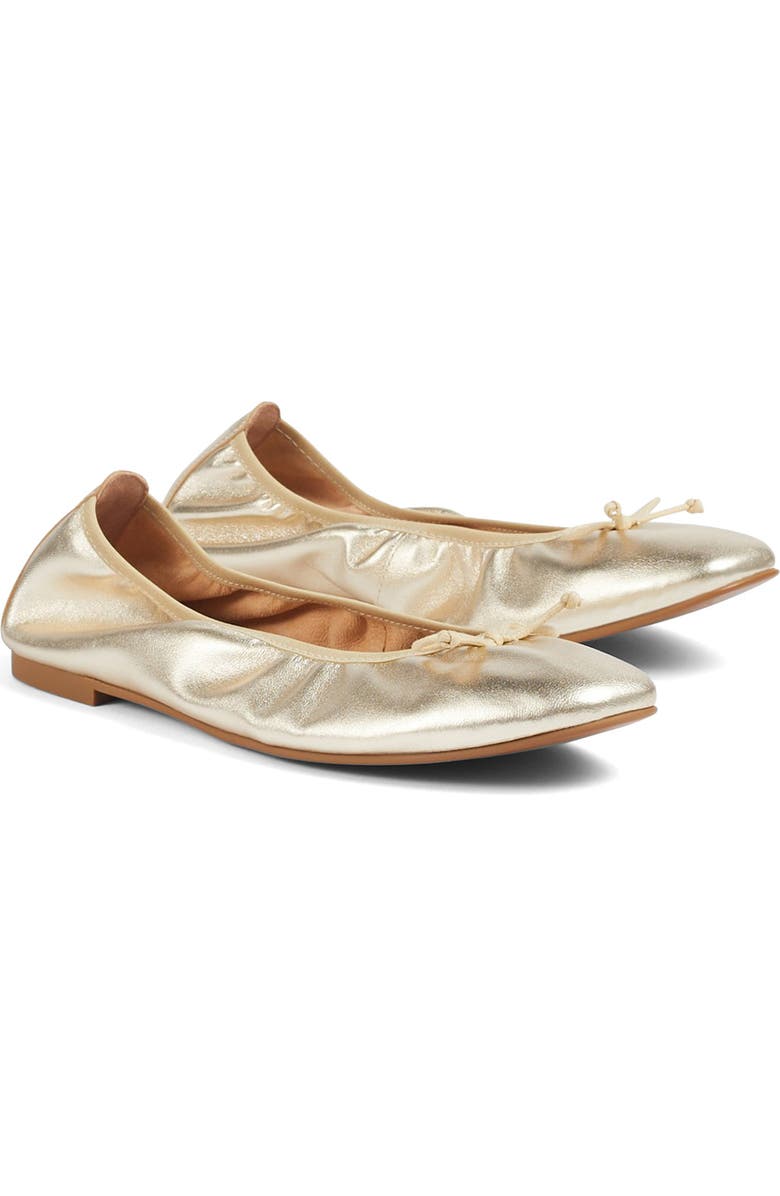 LK Bennett Trilly Ballet Flat, Main, color, Gold-Champagne