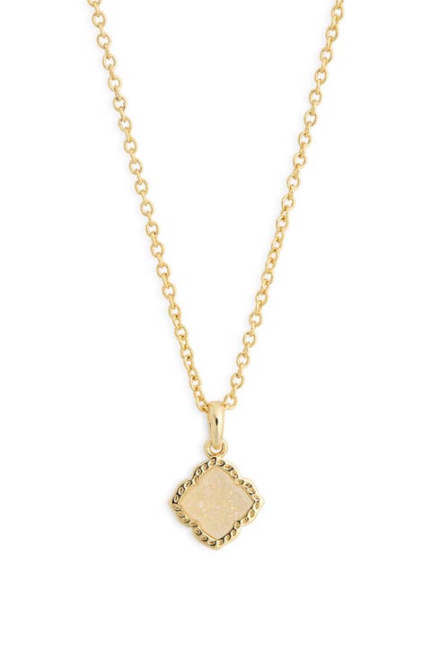 Mallory Small Drusy Pendant Necklace