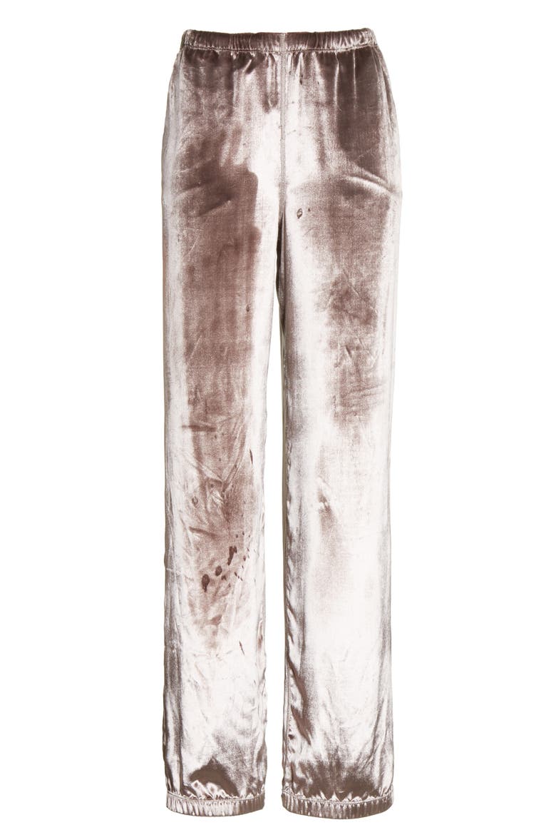 Crushed Velvet Track Pants, Alternate, color, MAUVE