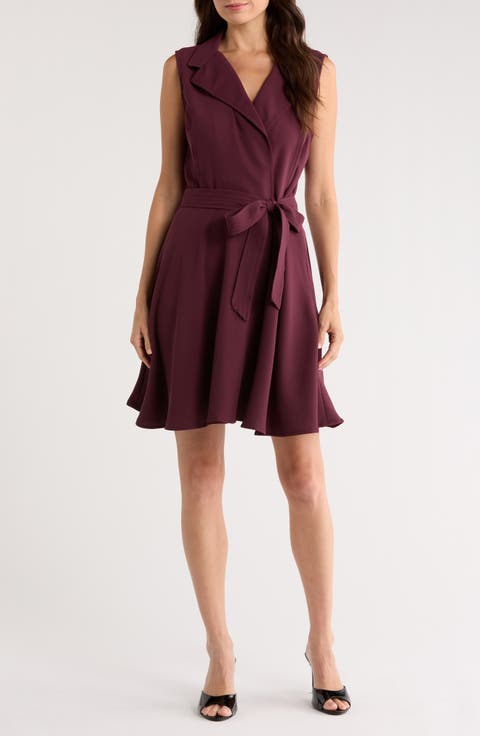 Topstitch Detail Sleeveless Dress