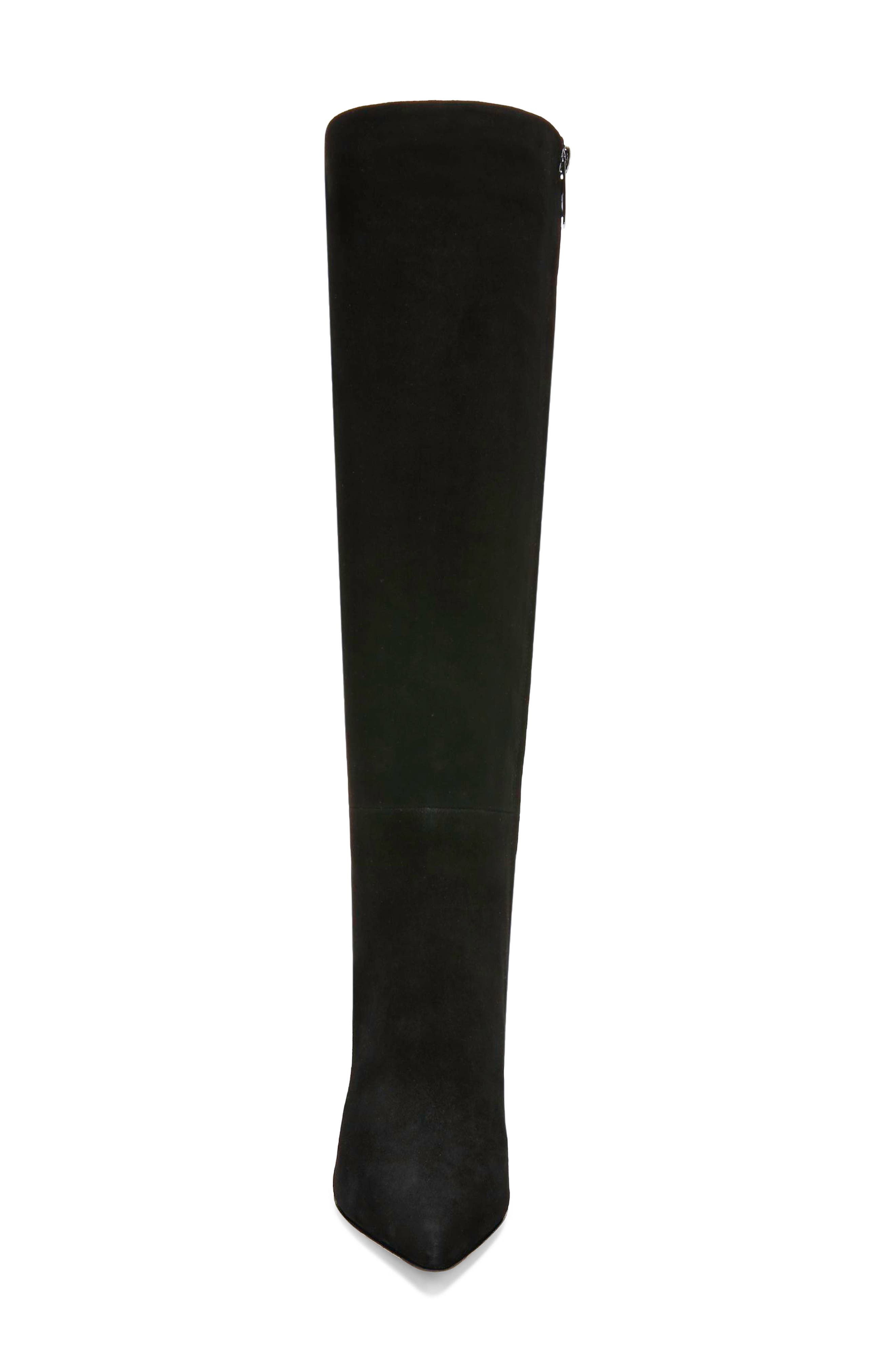 Veronica Beard Lisa Knee High Boot, Alternate, color, Black Suede