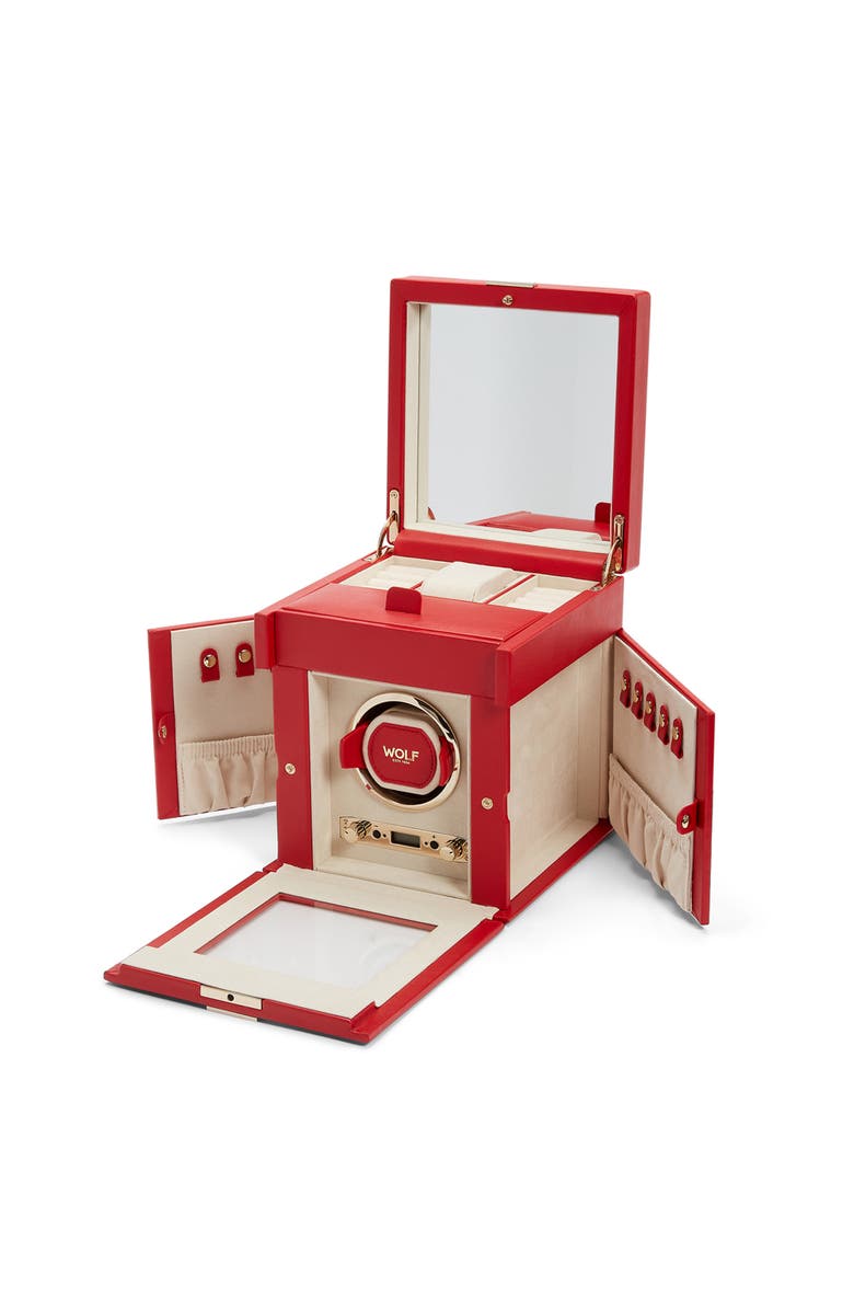 WOLF Palermo Single Watch Winder, Alternate, color, Red