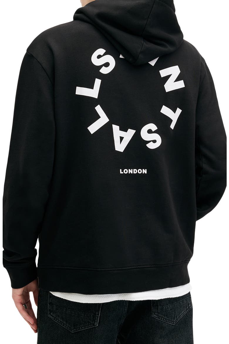 Tierra Logo Cotton French Terry Graphic Hoodie, Alternate, color, JET BLACK
