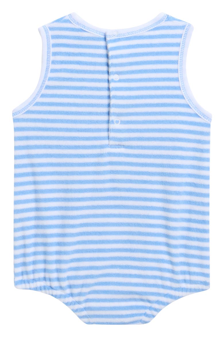Stripe Terry Cloth Bubble Romper, Alternate, color, LIGHT BLUE