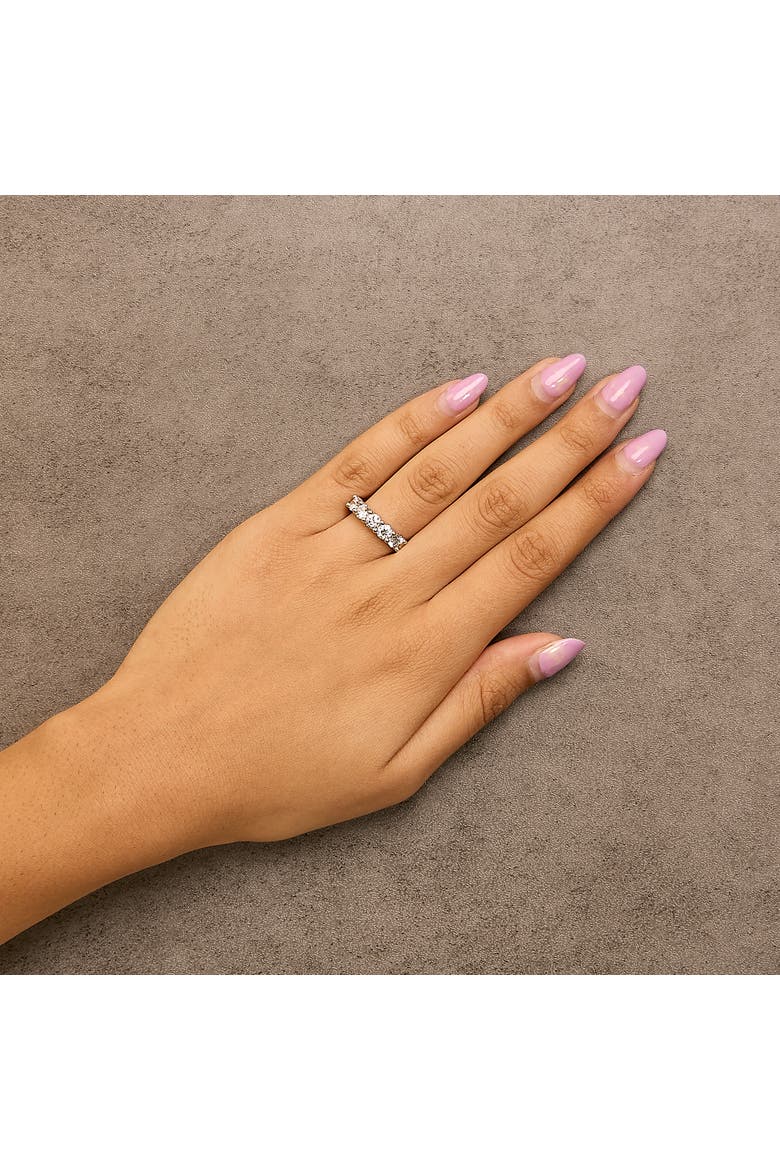 14K White Gold 1 1/2 Ctw Diamond 5 Stone Band Ring, Alternate, color, White Gold